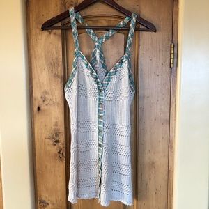 FREE PEOPLE crochet/knit tank top